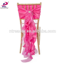 Cadeira de cadeira de cetim de fita de poliéster Sashes decoração de casamento